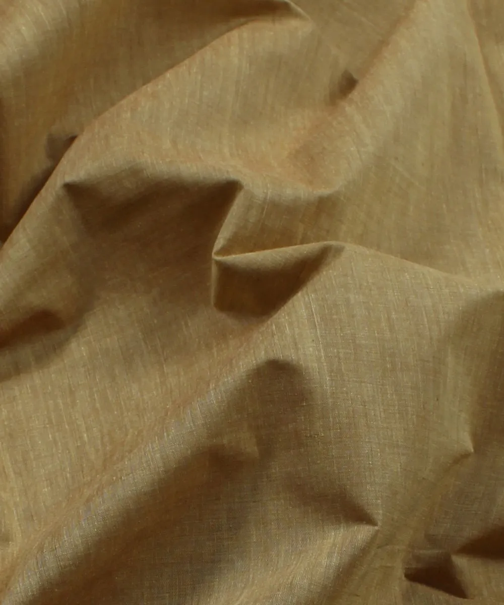 0.5m gold brown mangalgiri handwoven cotton fabric