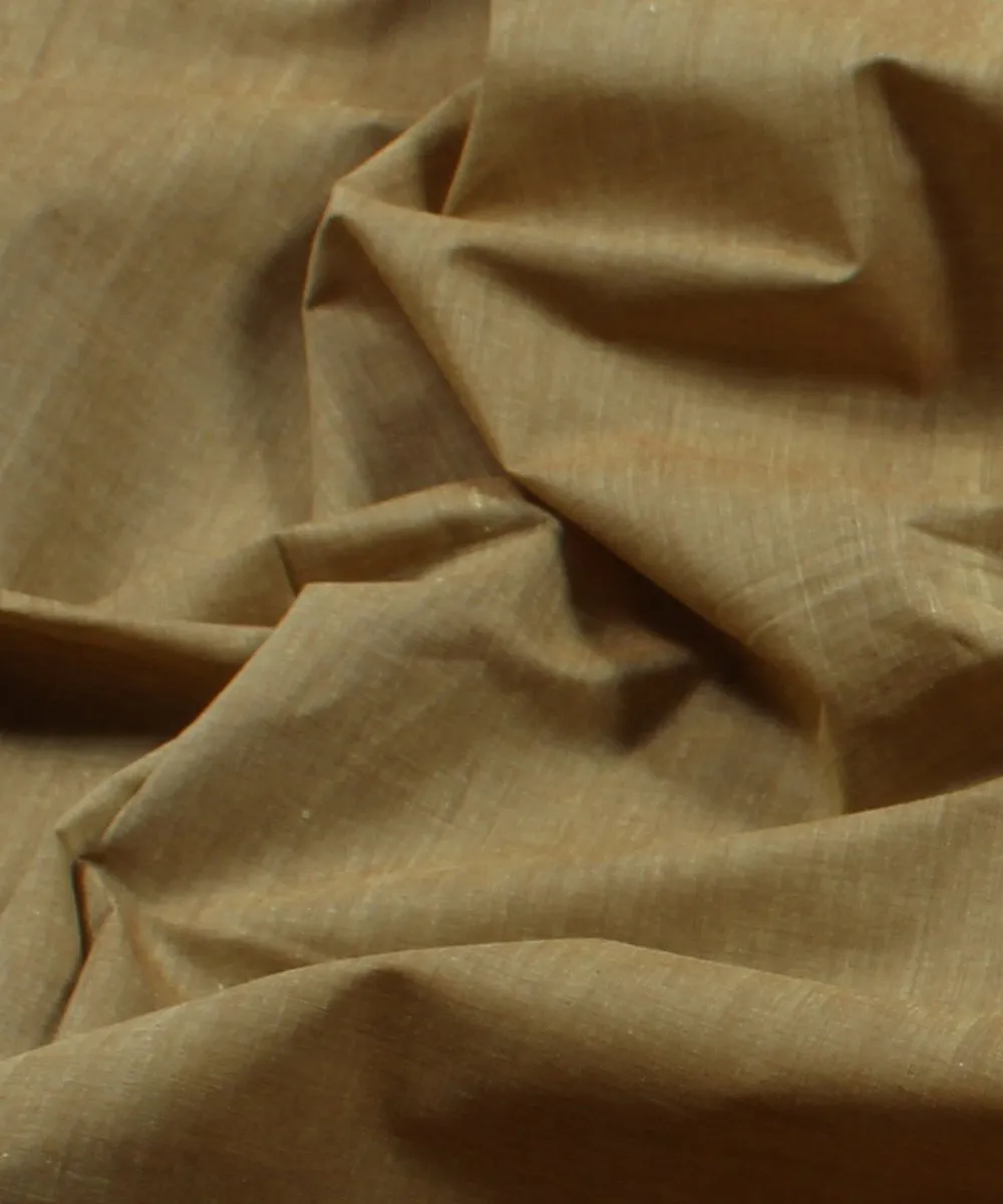 0.5m gold brown mangalgiri handwoven cotton fabric