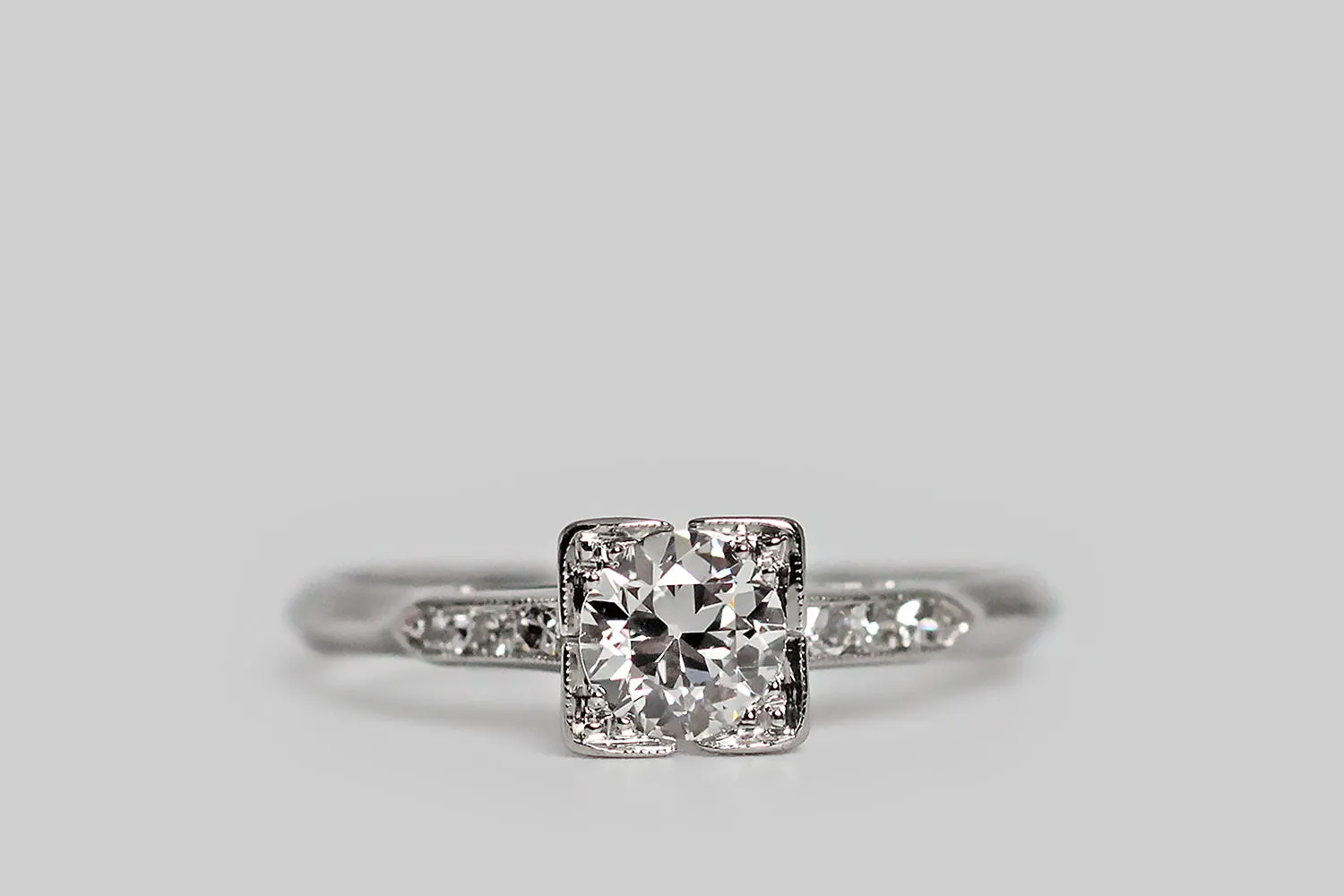 1930s .50ct OEC Diamond Engagement Ring Set