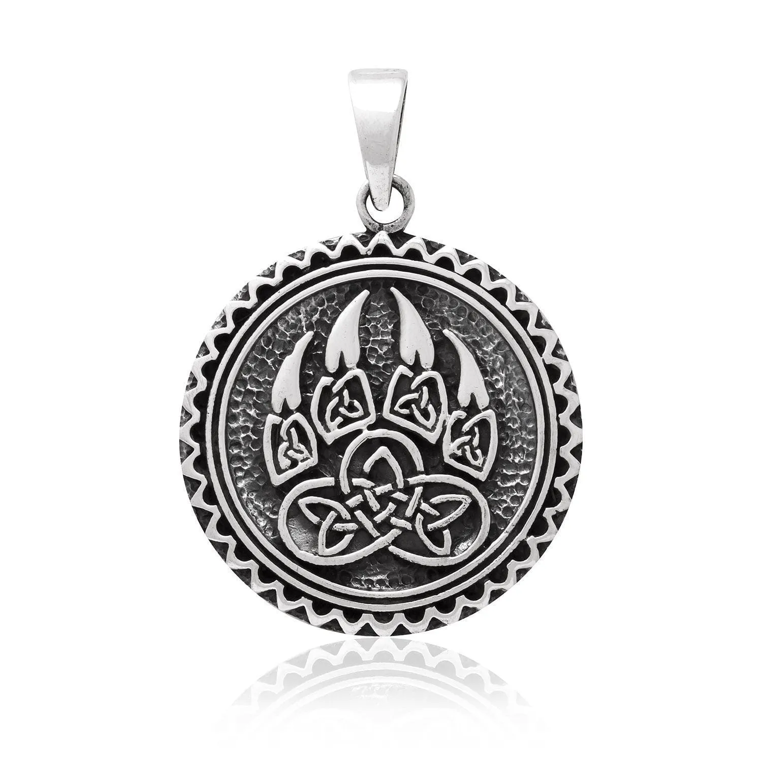 925 Sterling Silver Viking Bear Paw / Veles Pendant