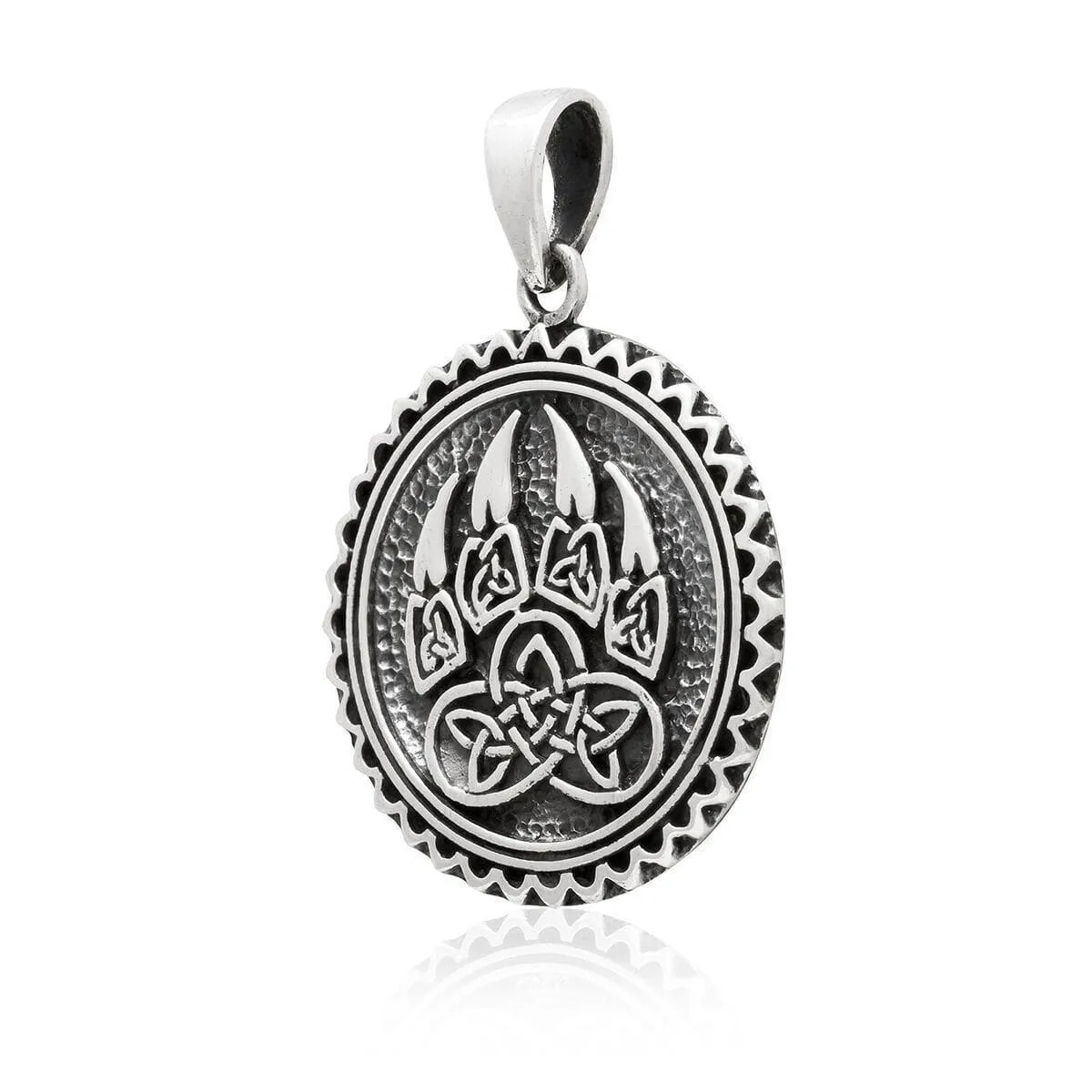 925 Sterling Silver Viking Bear Paw / Veles Pendant