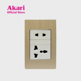 Akari Double Universal Ground Outlet - Aluminum (AWA-202)