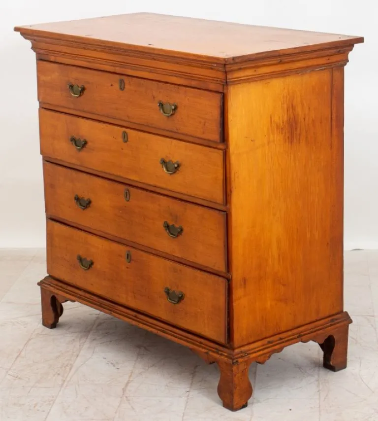 American Federal Period Maple Chest, Late 18th C