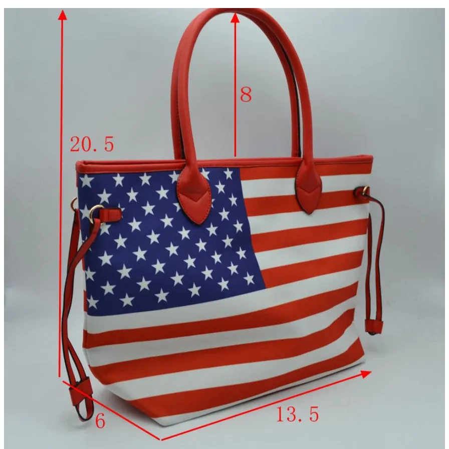 American Flag Tote - black