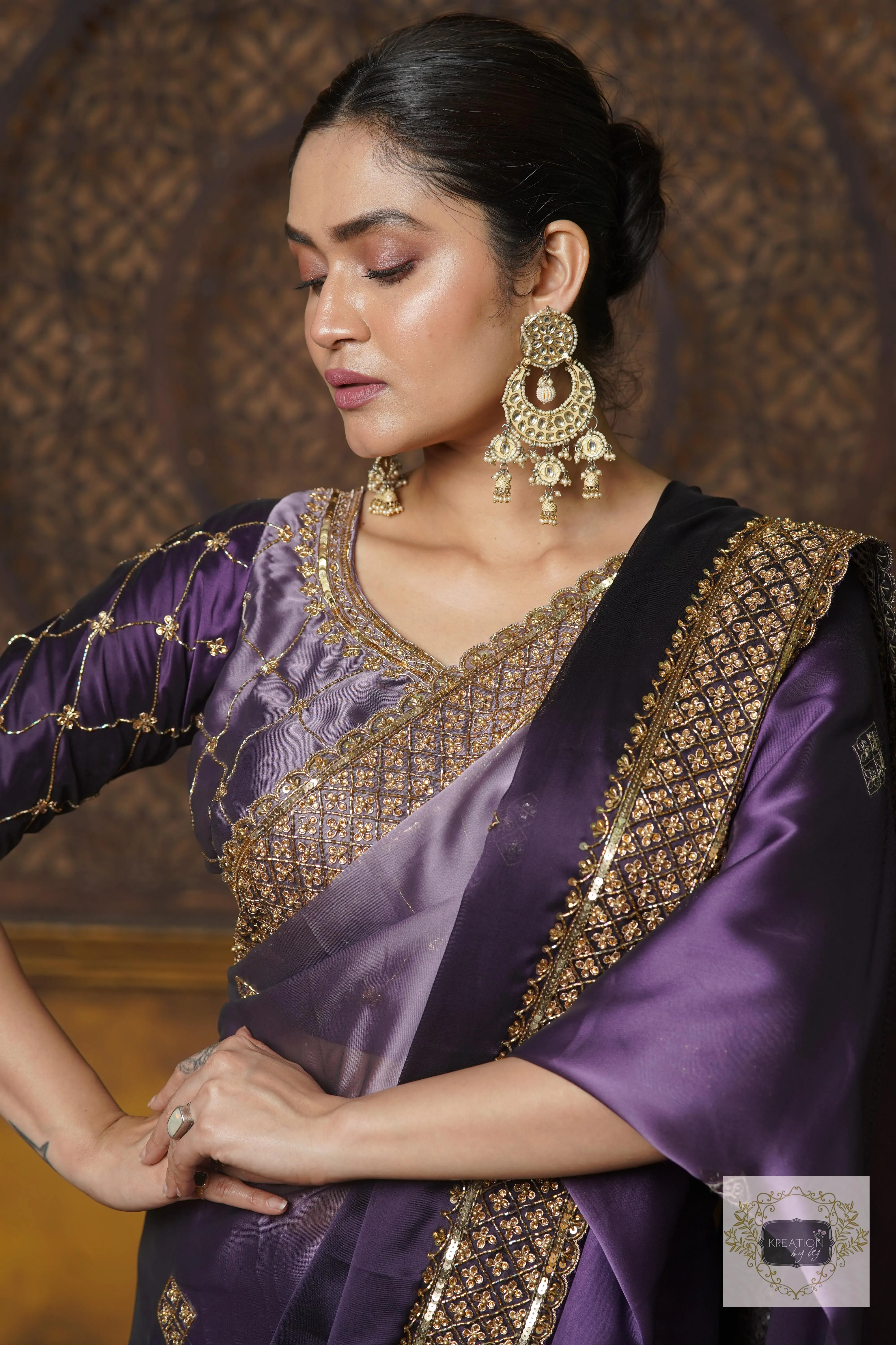 Amethyst Ombre Zeenat Saree