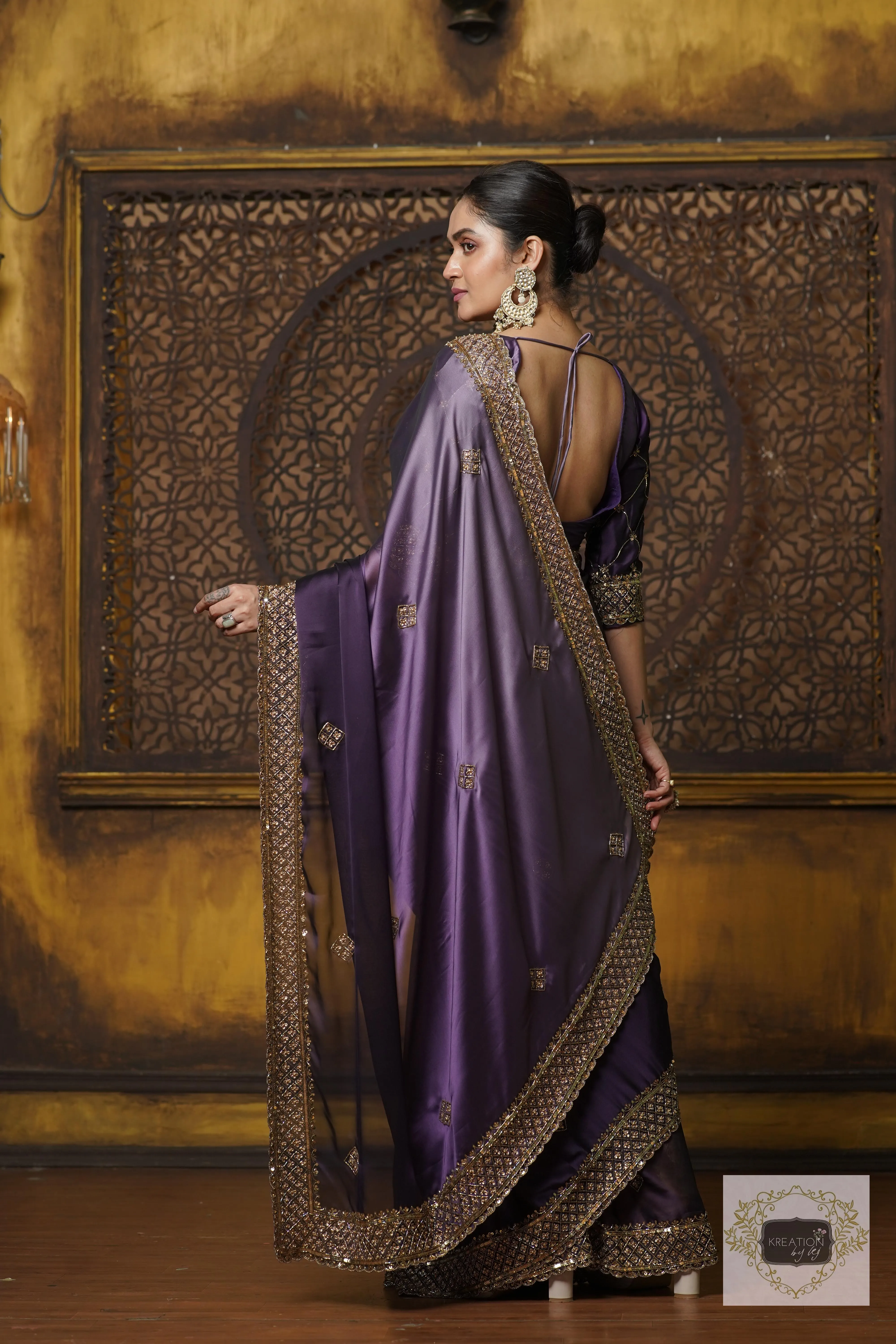 Amethyst Ombre Zeenat Saree