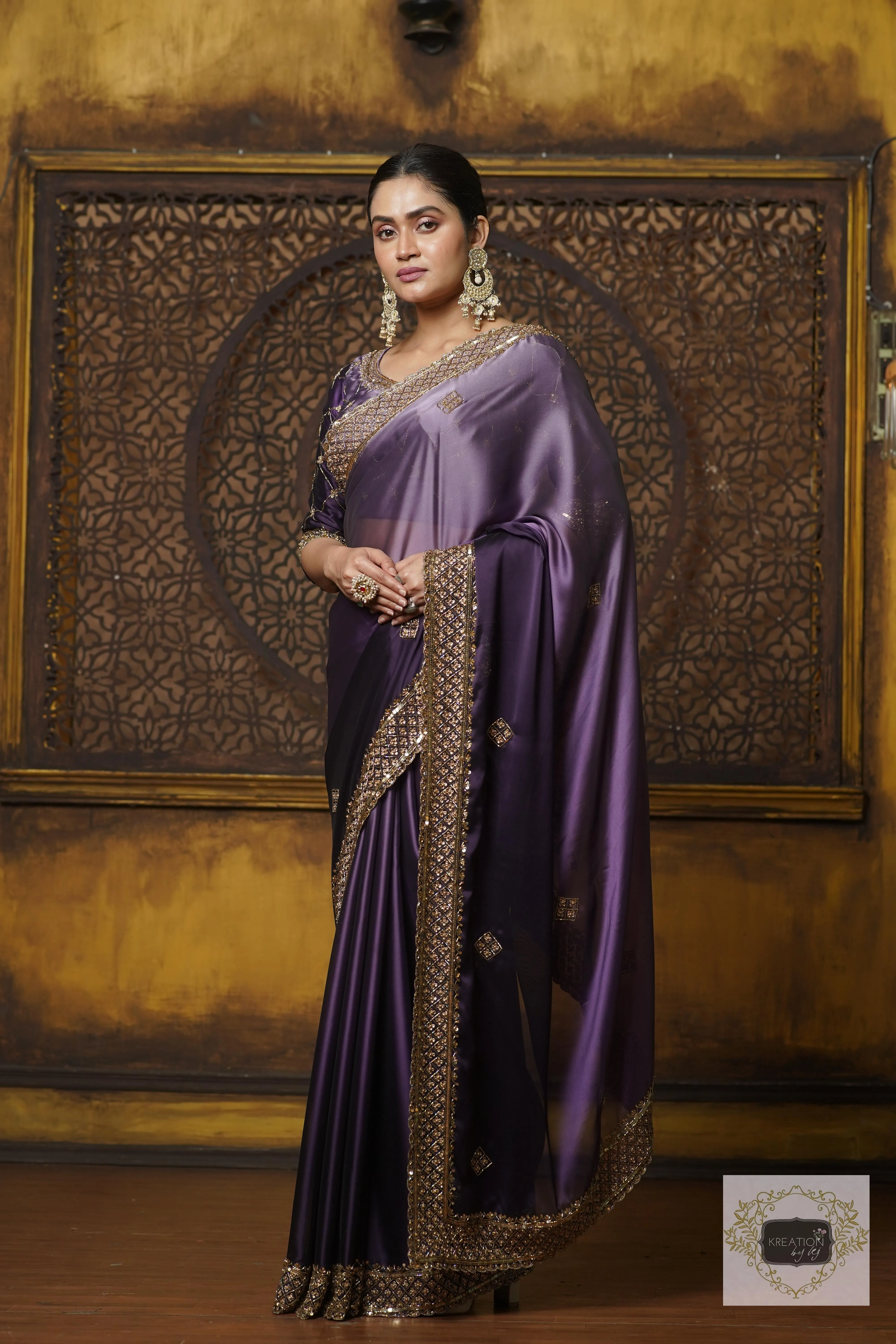 Amethyst Ombre Zeenat Saree