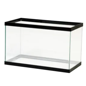 Aqueon Standard Glass Rectangle Aquarium Clear Silicone Black - 10 Gallon