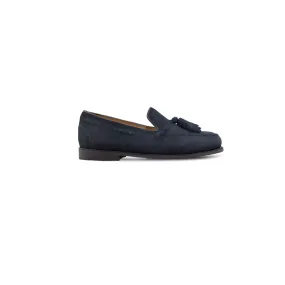 Armond - Kid's Navy Blue Kid Suede Loafer (5-12 Year's Old)