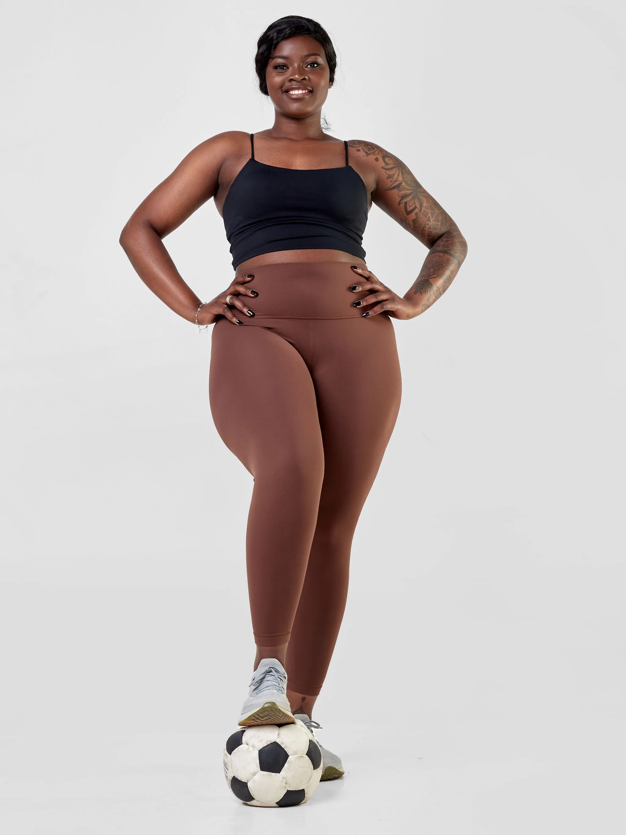 Ava Fitness Bella Workout Leggings - Chest Nut