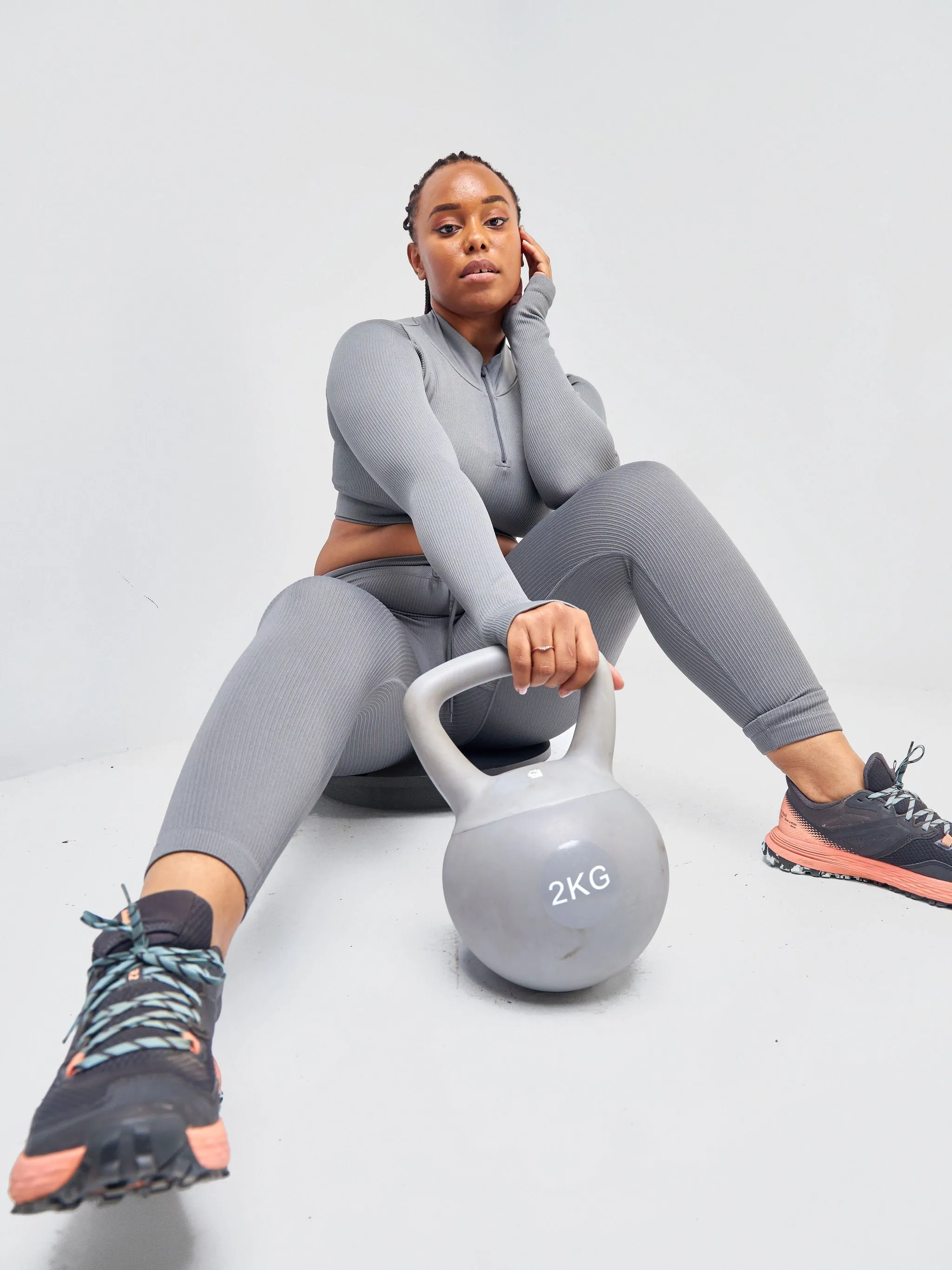 Ava Fitness Lizzy 5 piece Gym Set - Grey