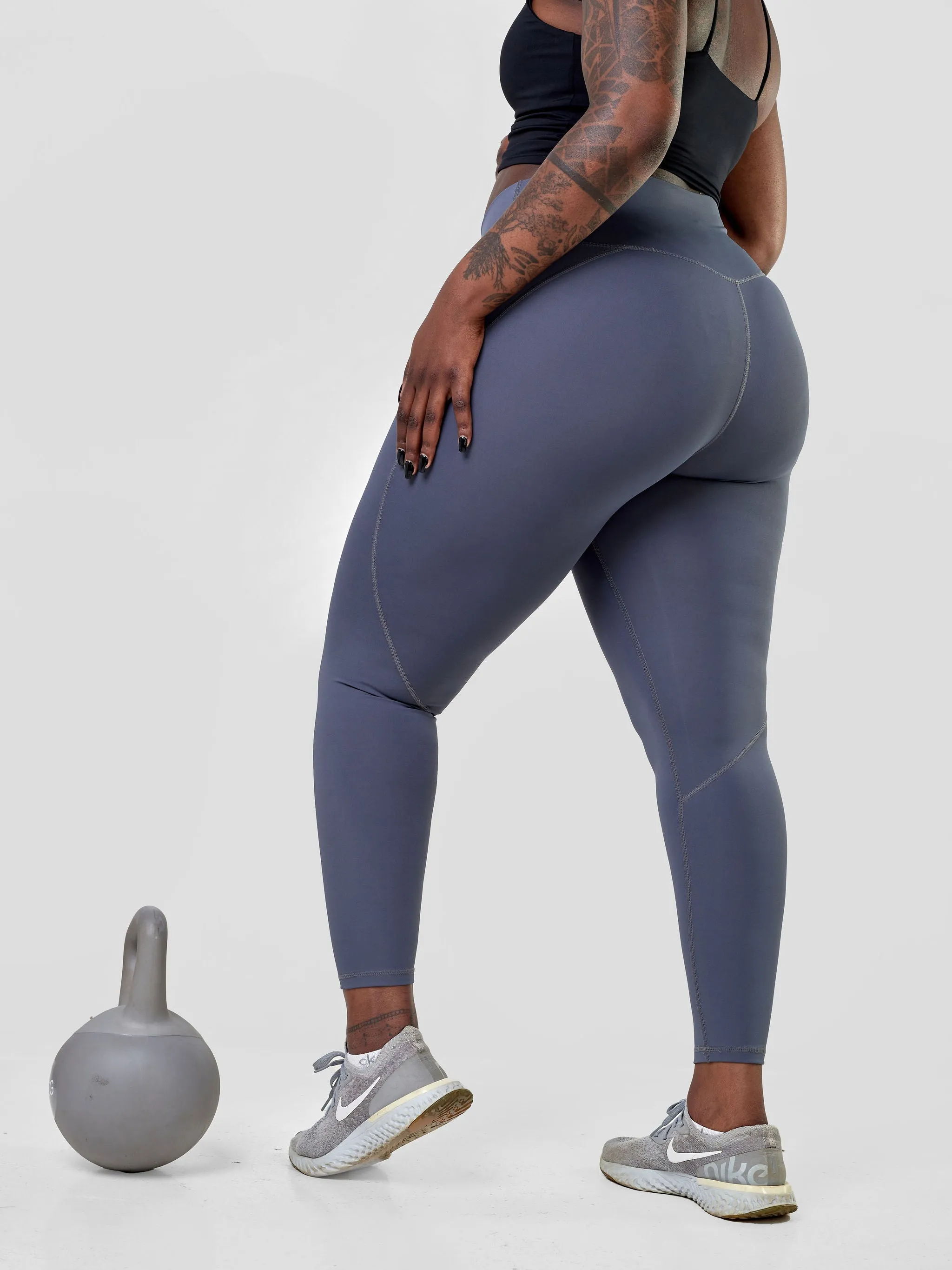 Ava Fitness Progress High Waisted Leggings - Dark Grey