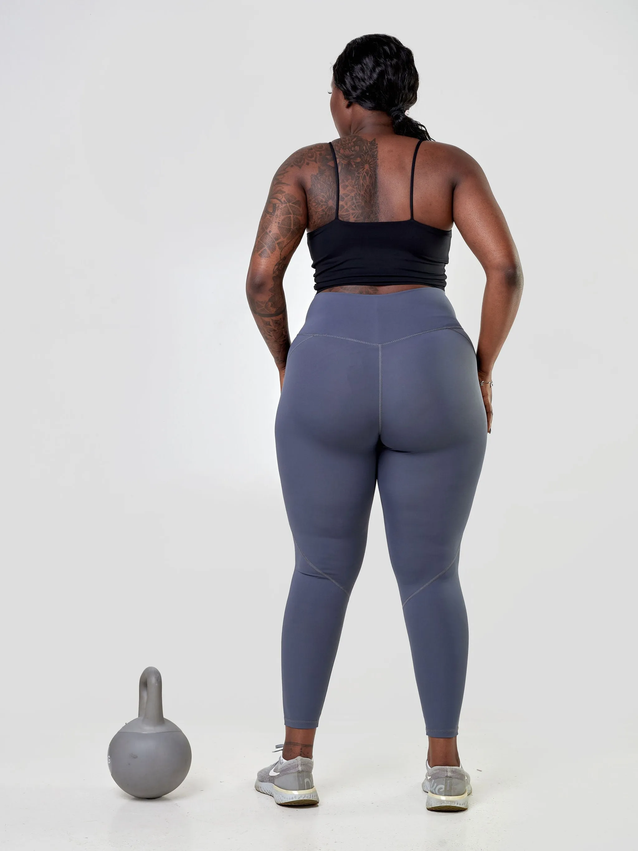 Ava Fitness Progress High Waisted Leggings - Dark Grey