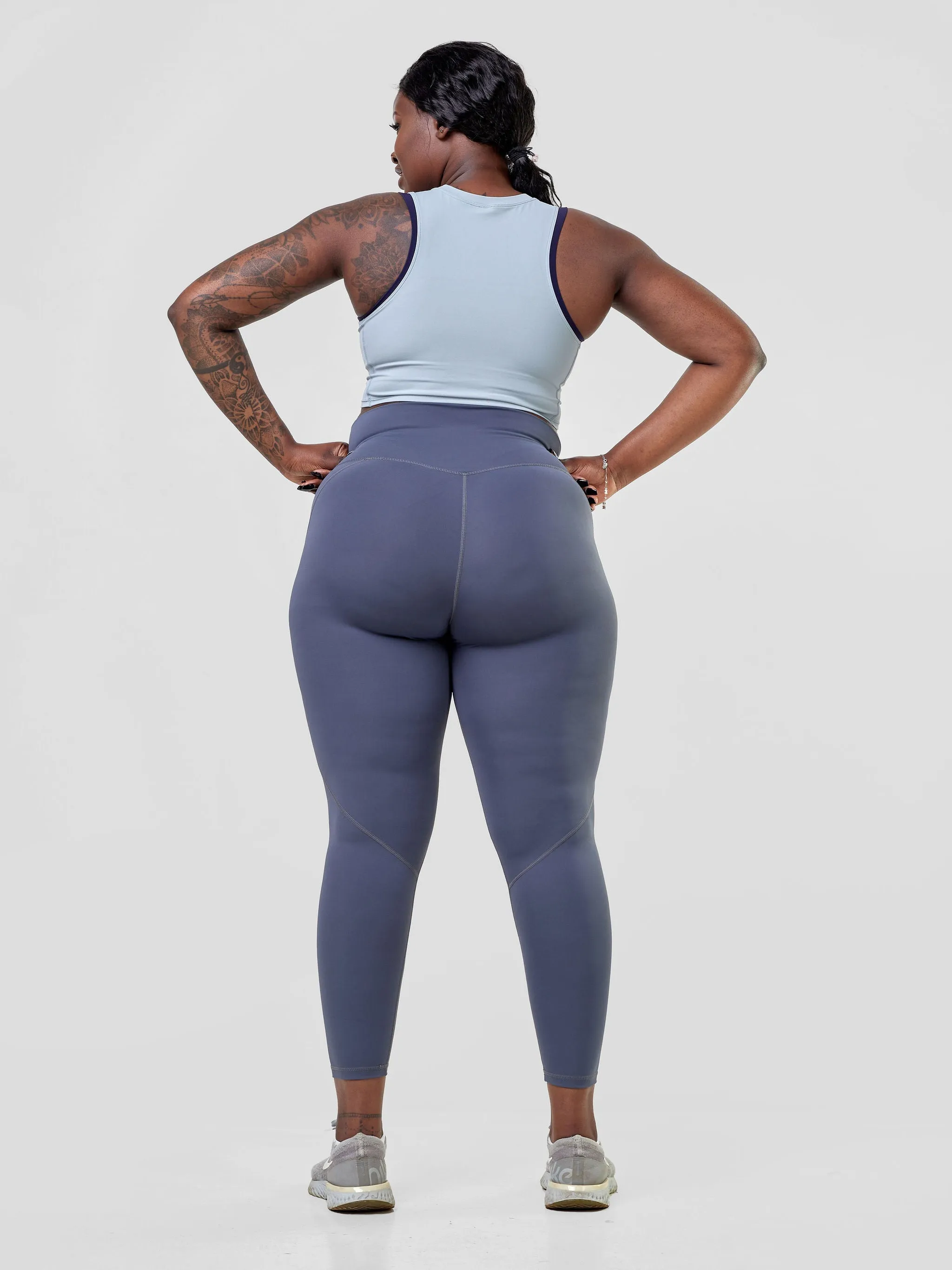 Ava Fitness Progress High Waisted Leggings - Dark Grey