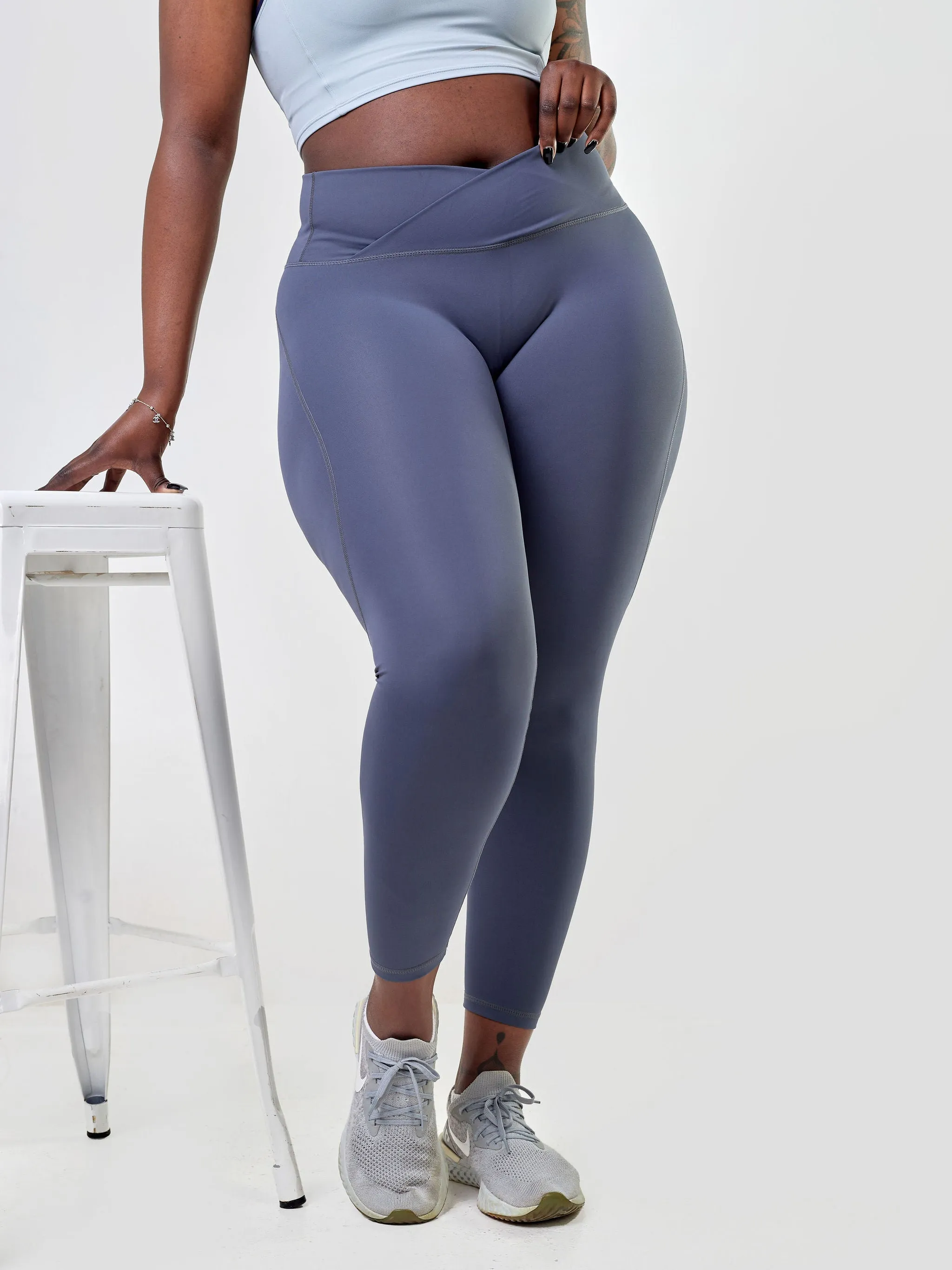 Ava Fitness Progress High Waisted Leggings - Dark Grey