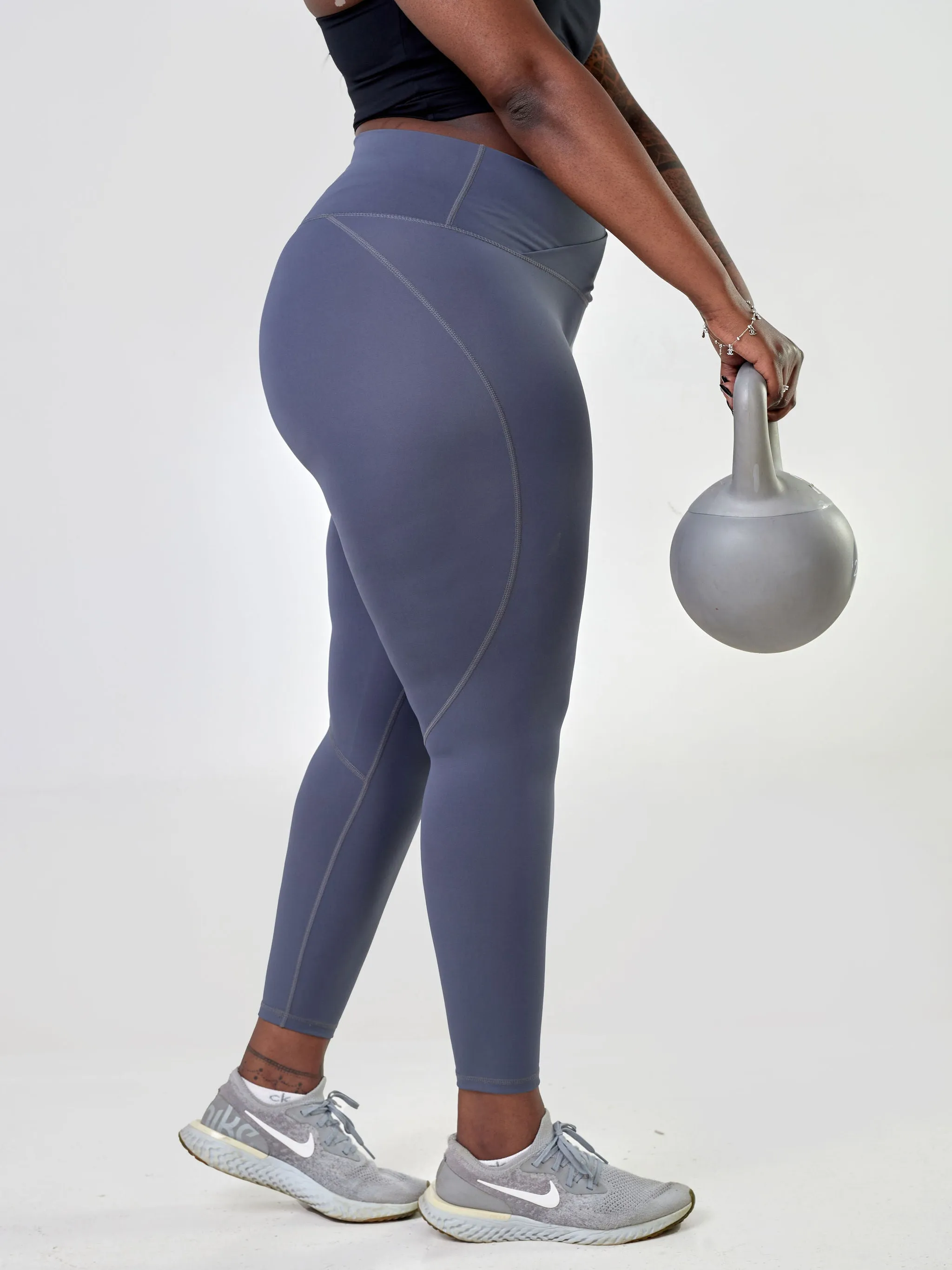 Ava Fitness Progress High Waisted Leggings - Dark Grey