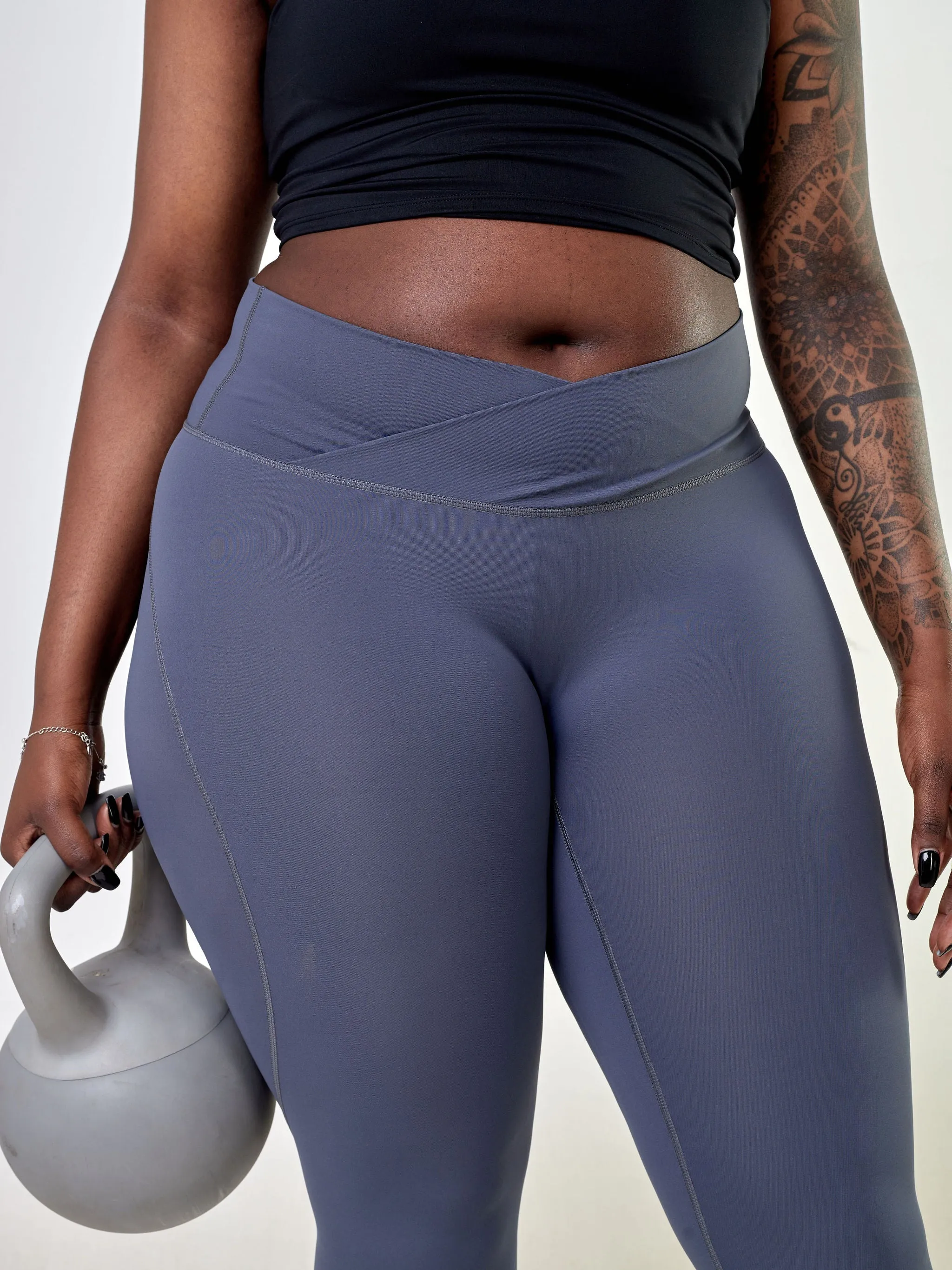 Ava Fitness Progress High Waisted Leggings - Dark Grey