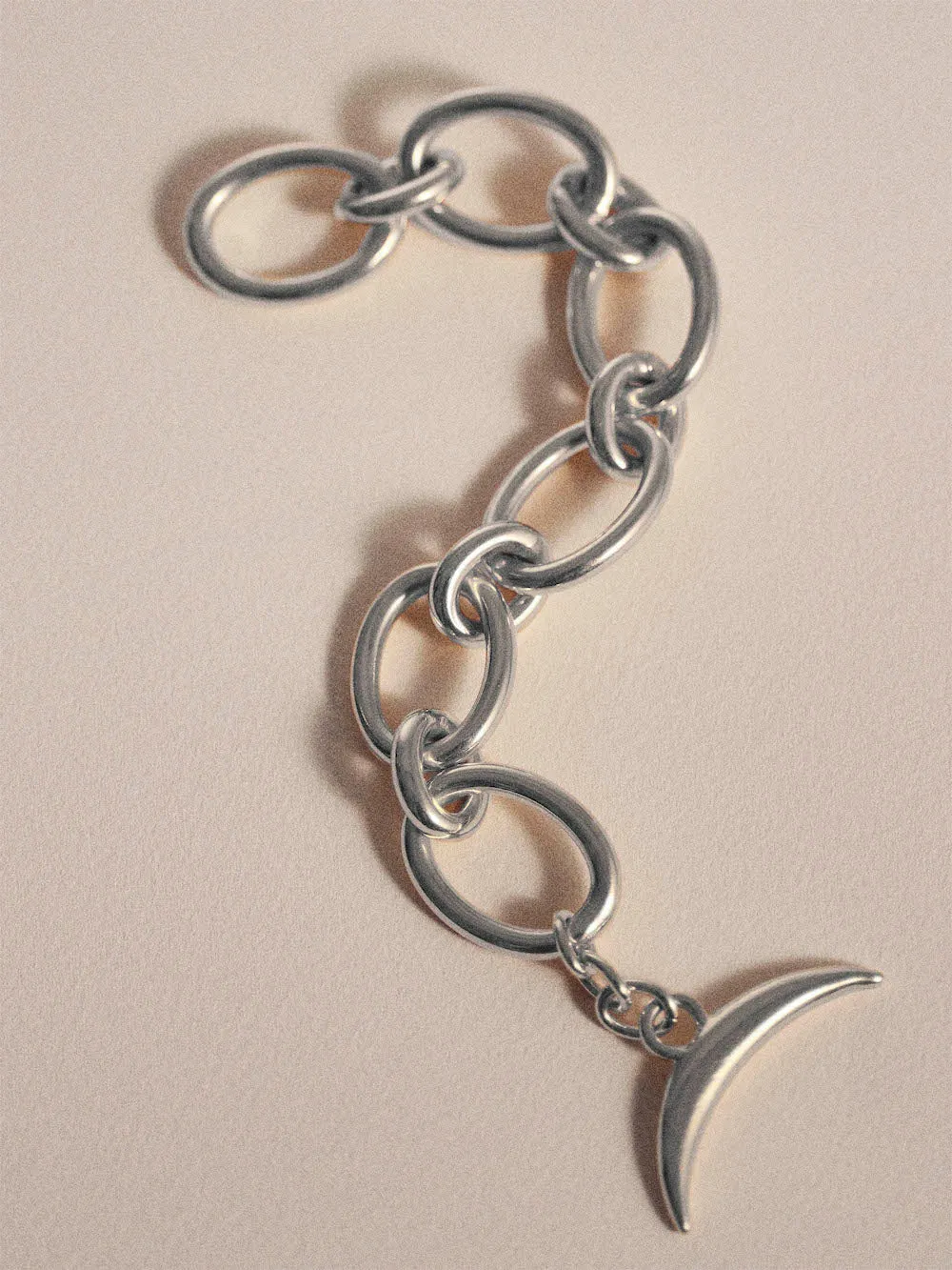 Banana Chain Bracelet Silver