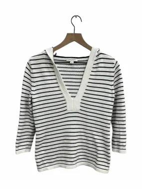 BANANA REPUBLIC WHT/NVY Stripe Women Size XS Sweater