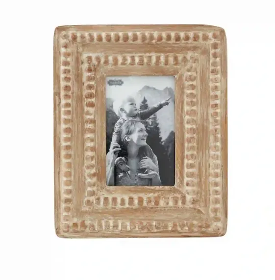 Beaded Wood Picture Frame