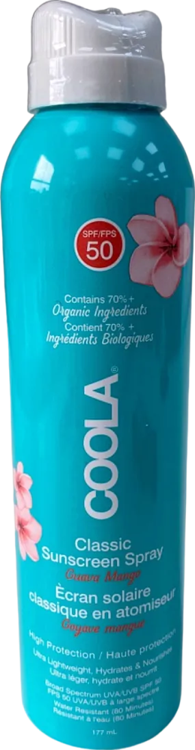 COOLA Classic Sunscreen Spray SPF 50 Guava Mango 177 ml