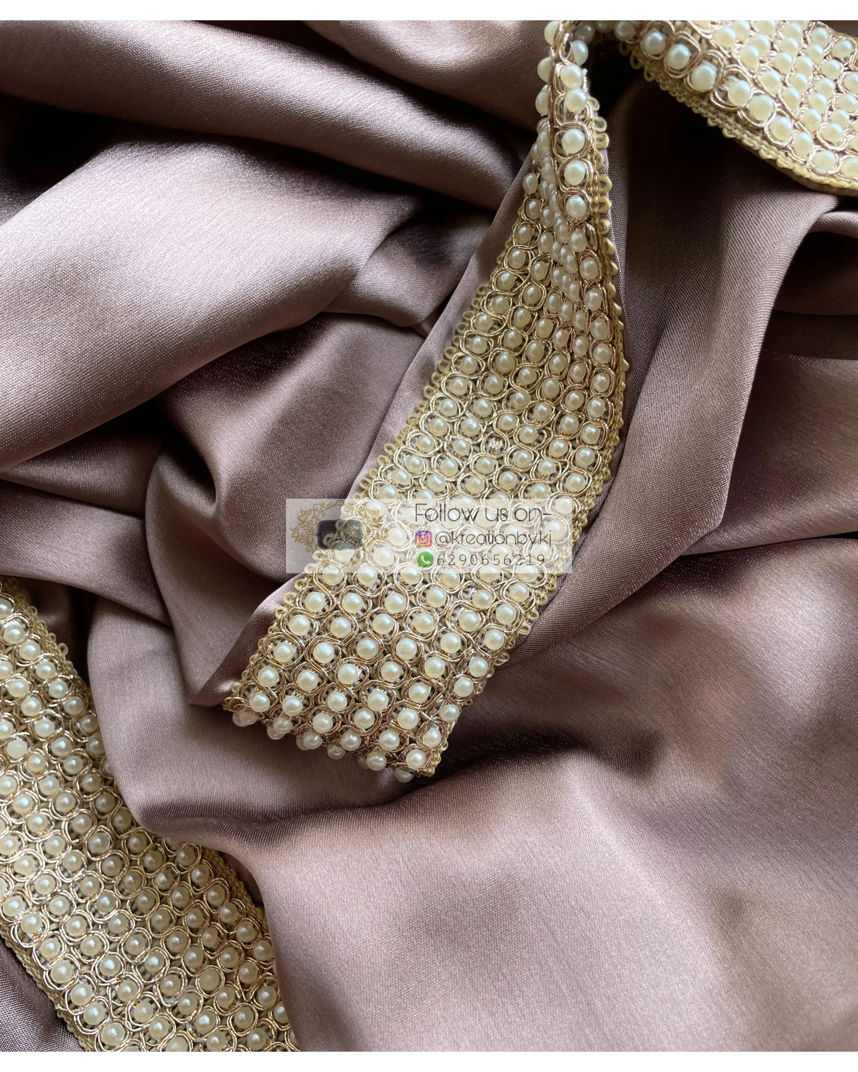 Dusty Mauve Mother Of Pearl Saree