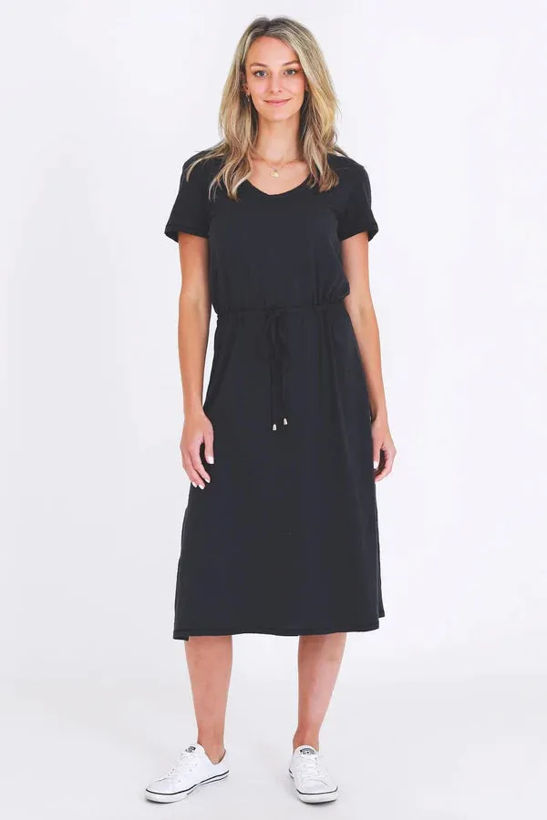 Ester Tie Dress - Navy