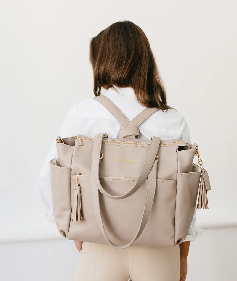 Gemini Convertible Backpack - Taupe - [OUTLET FINAL SALE]