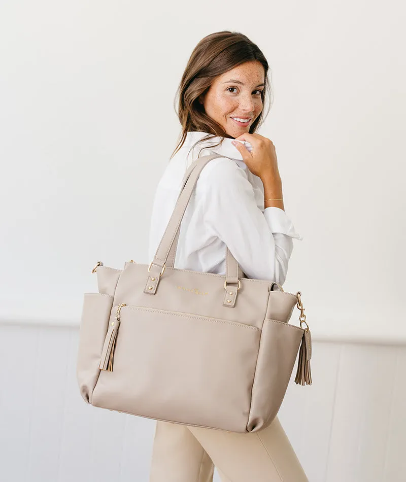 Gemini Convertible Backpack - Taupe - [OUTLET FINAL SALE]