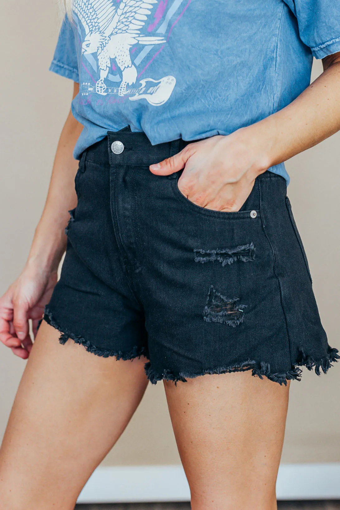 Gimme More Elastic Waist Shorts