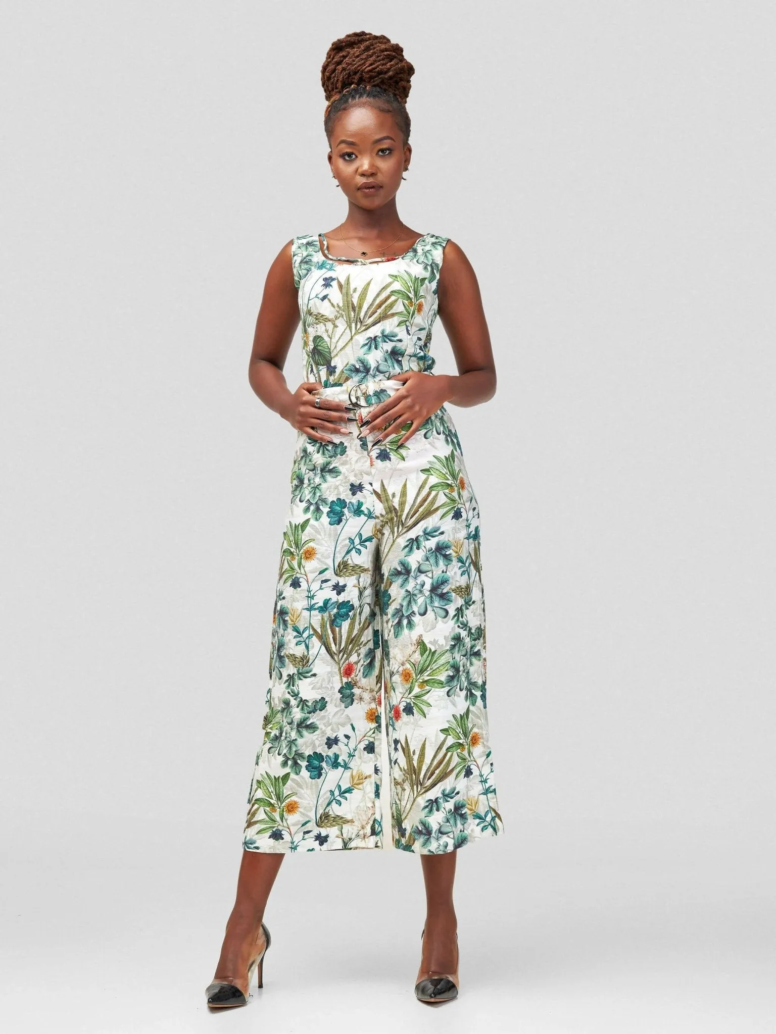 Immaculate Chic Jumpsuit - Green Floral