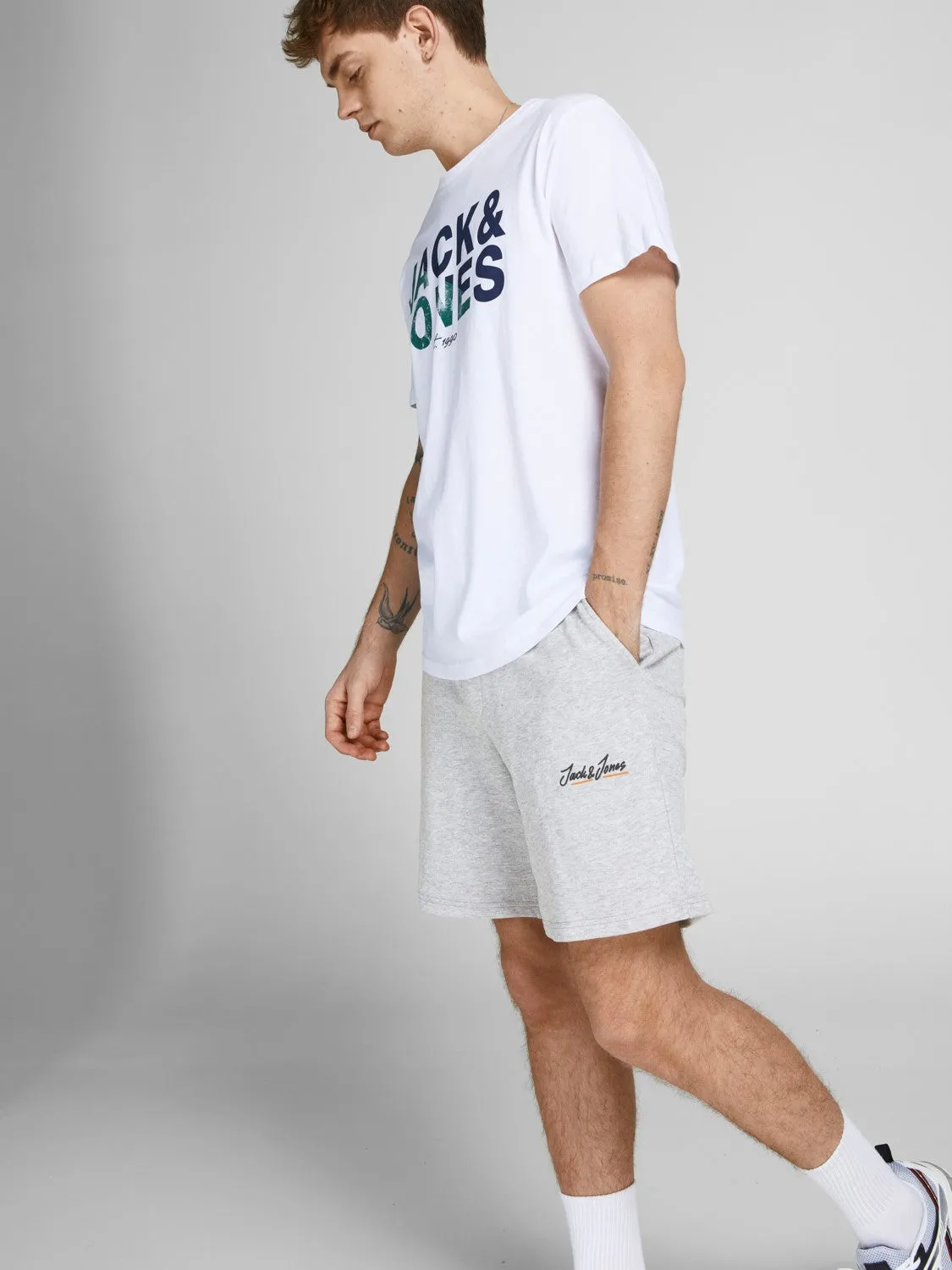 Jack & Jones Mens Sweat Jog Shorts 'Jji Tons'