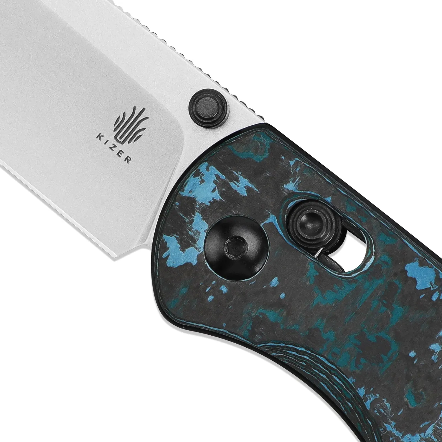 Kizer Azo Drop Bear Elmax Blade Clutch Lock Fatcarbon Ki3619A2 (2.97 Satin)