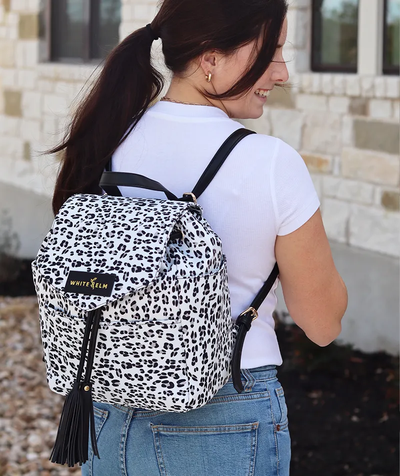 Luna Drawstring Backpack - Leopard - [Outlet RETIRED Final Sale]