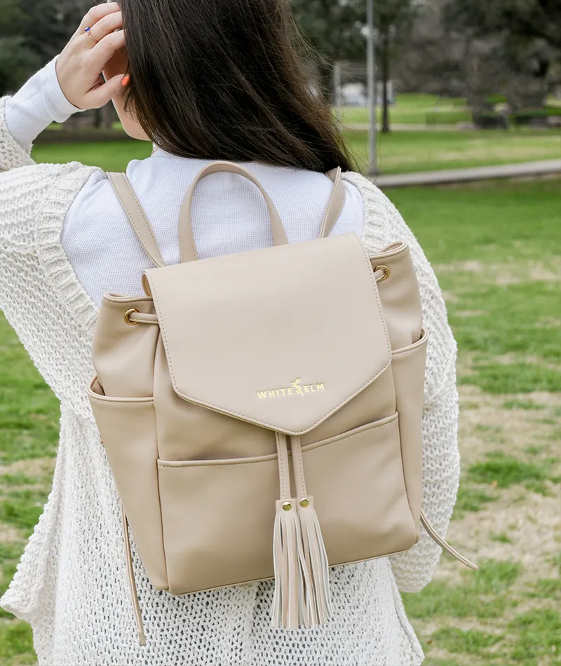 Luna Drawstring Backpack - Sand - [Outlet RETIRED Final Sale]