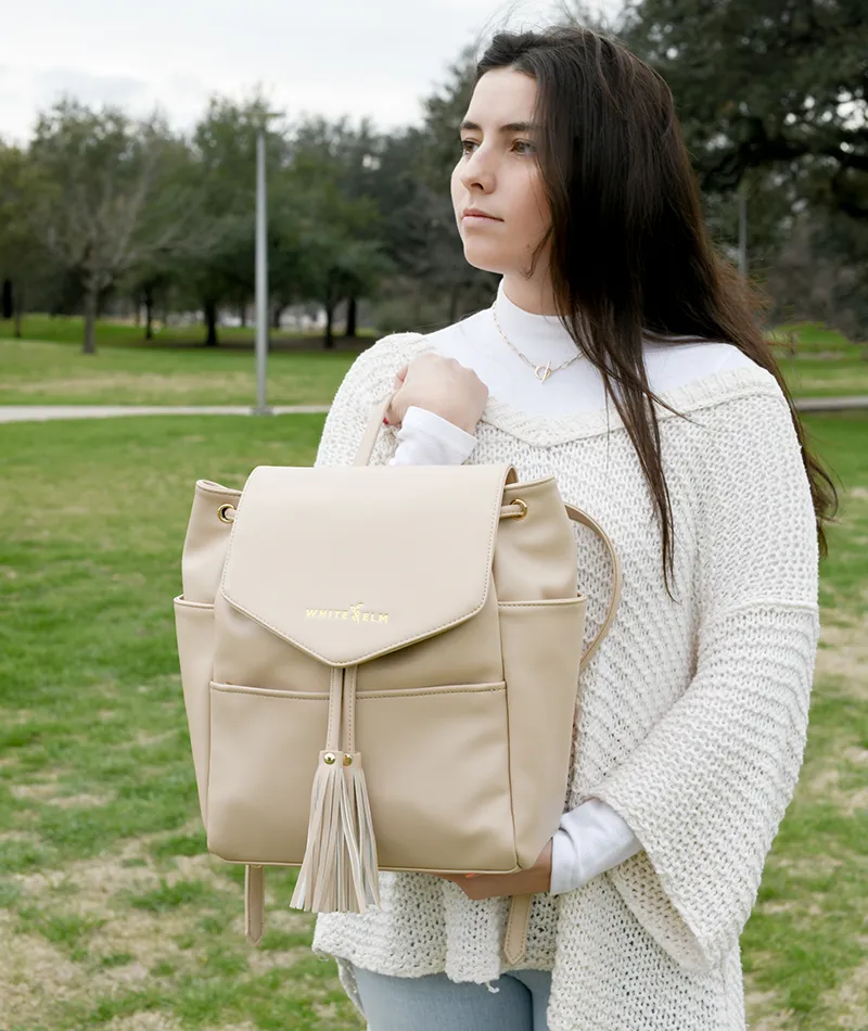 Luna Drawstring Backpack - Sand - [Outlet RETIRED Final Sale]