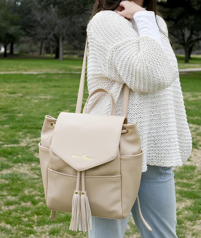 Luna Drawstring Backpack - Sand - [Outlet RETIRED Final Sale]