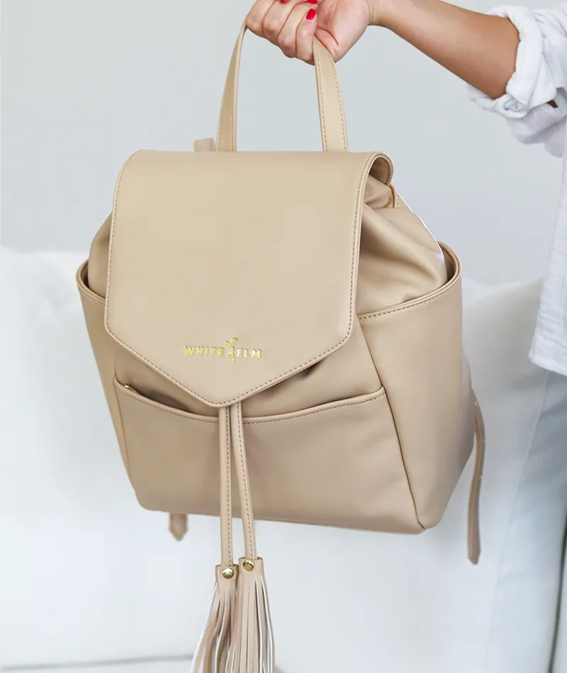 Luna Drawstring Backpack - Sand - [Outlet RETIRED Final Sale]