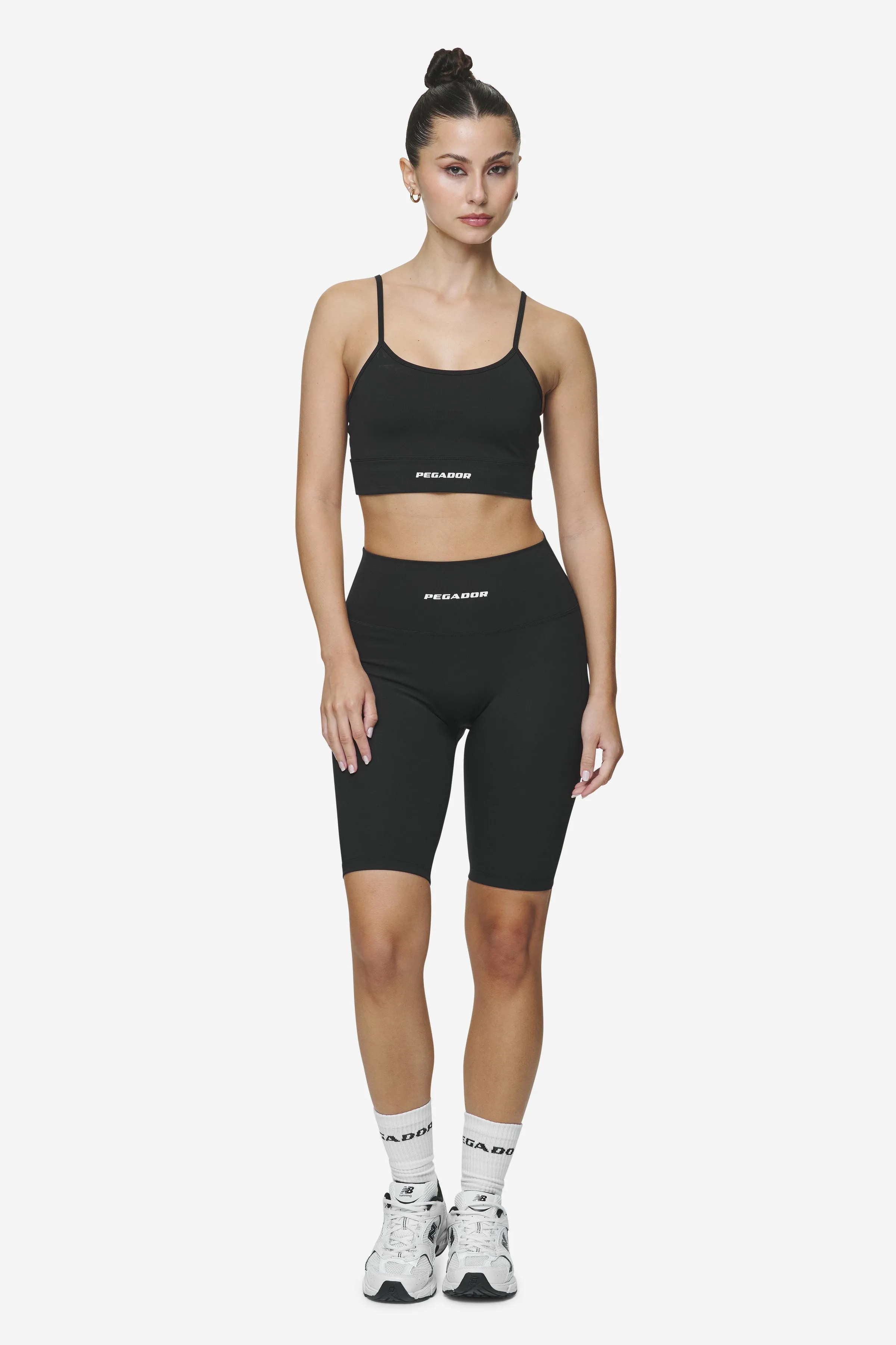 Lupita Biker Shorts Black White