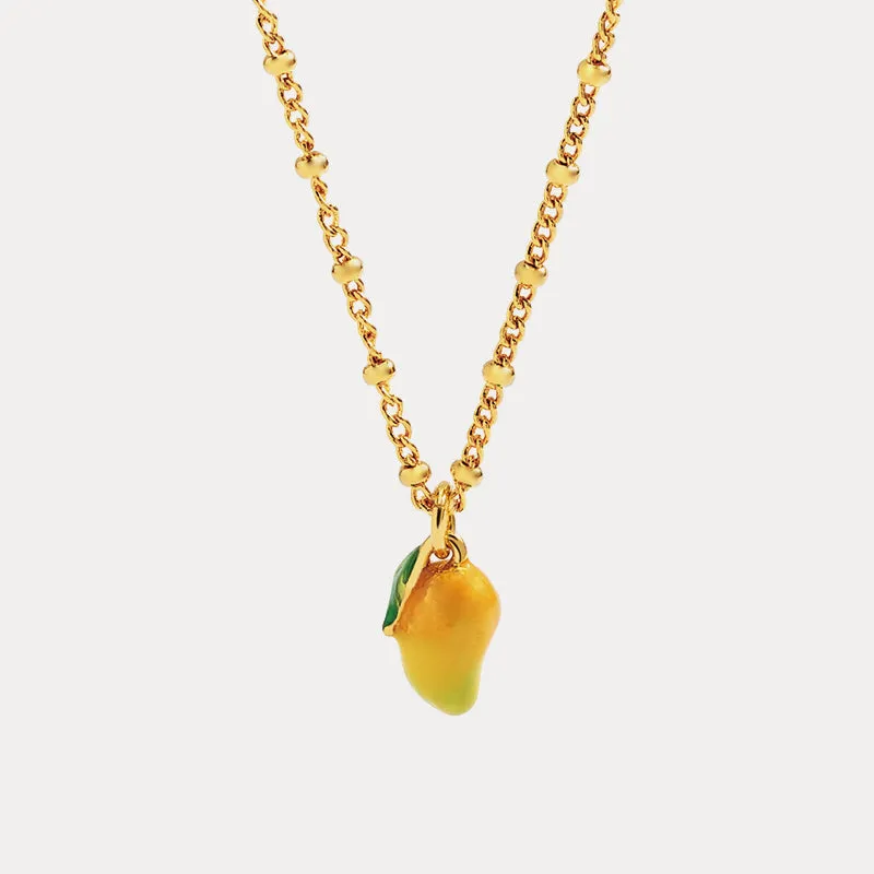 Mango Enamel Necklace