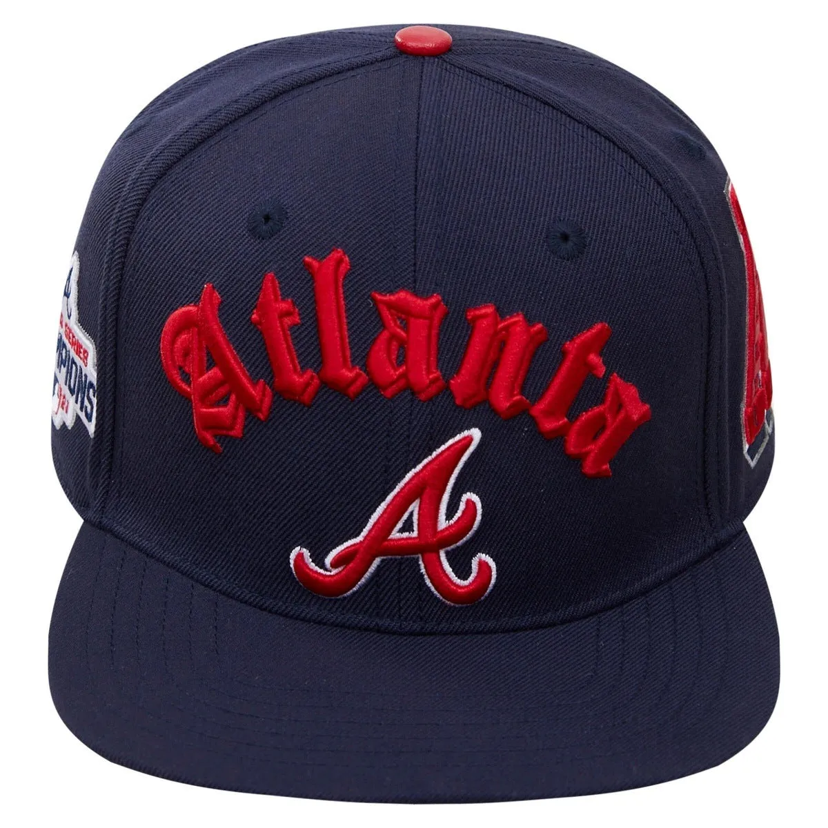 MLB ATLANTA BRAVES OLD ENGLISH UNISEX SNAPBACK (MIDNIGHT NAVY)