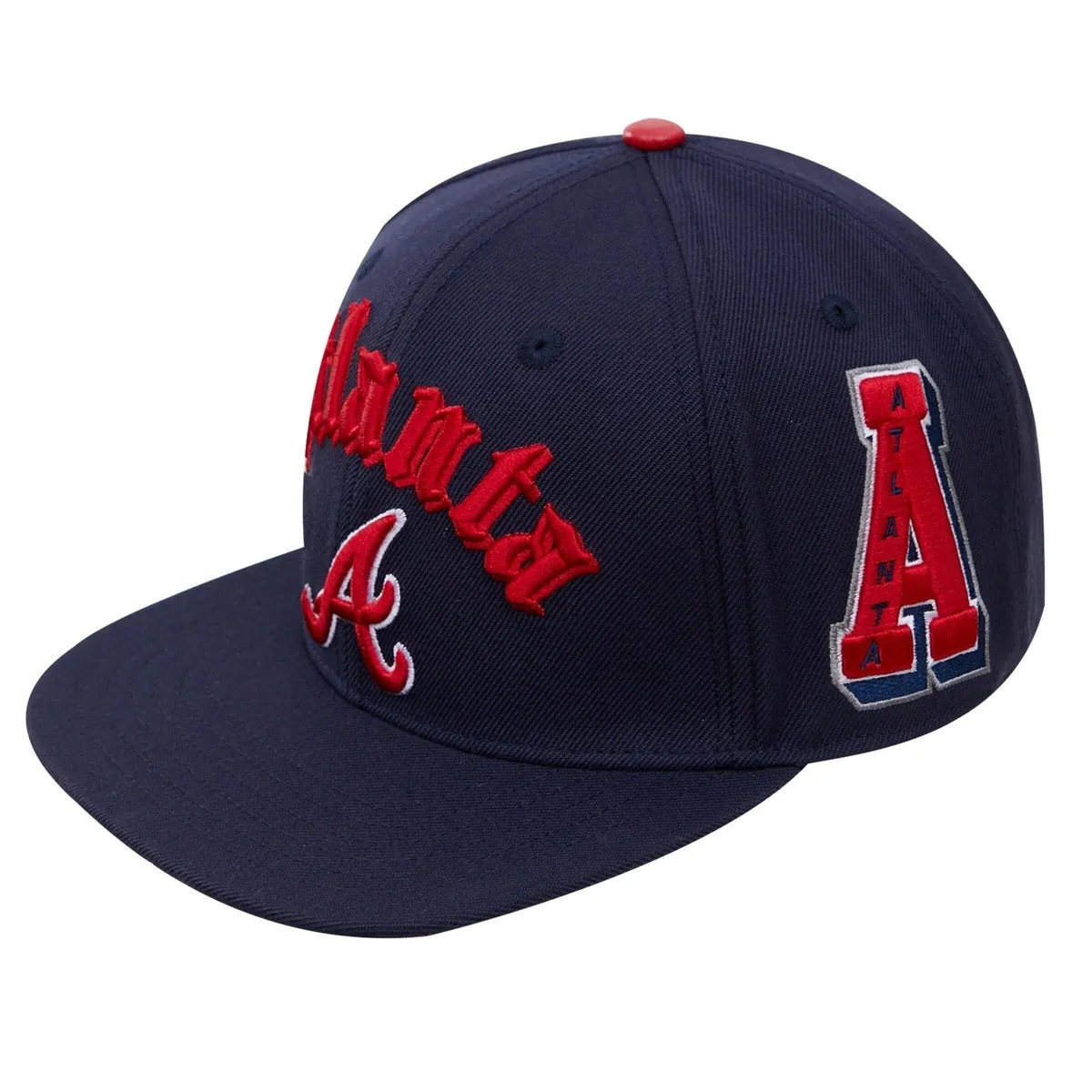 MLB ATLANTA BRAVES OLD ENGLISH UNISEX SNAPBACK (MIDNIGHT NAVY)