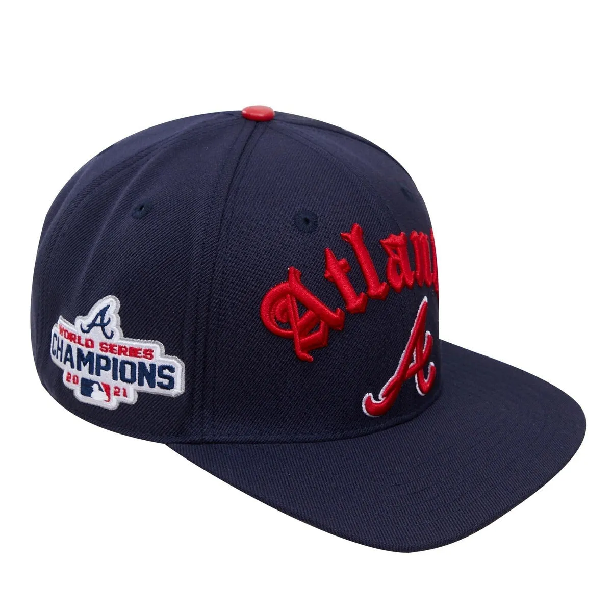 MLB ATLANTA BRAVES OLD ENGLISH UNISEX SNAPBACK (MIDNIGHT NAVY)