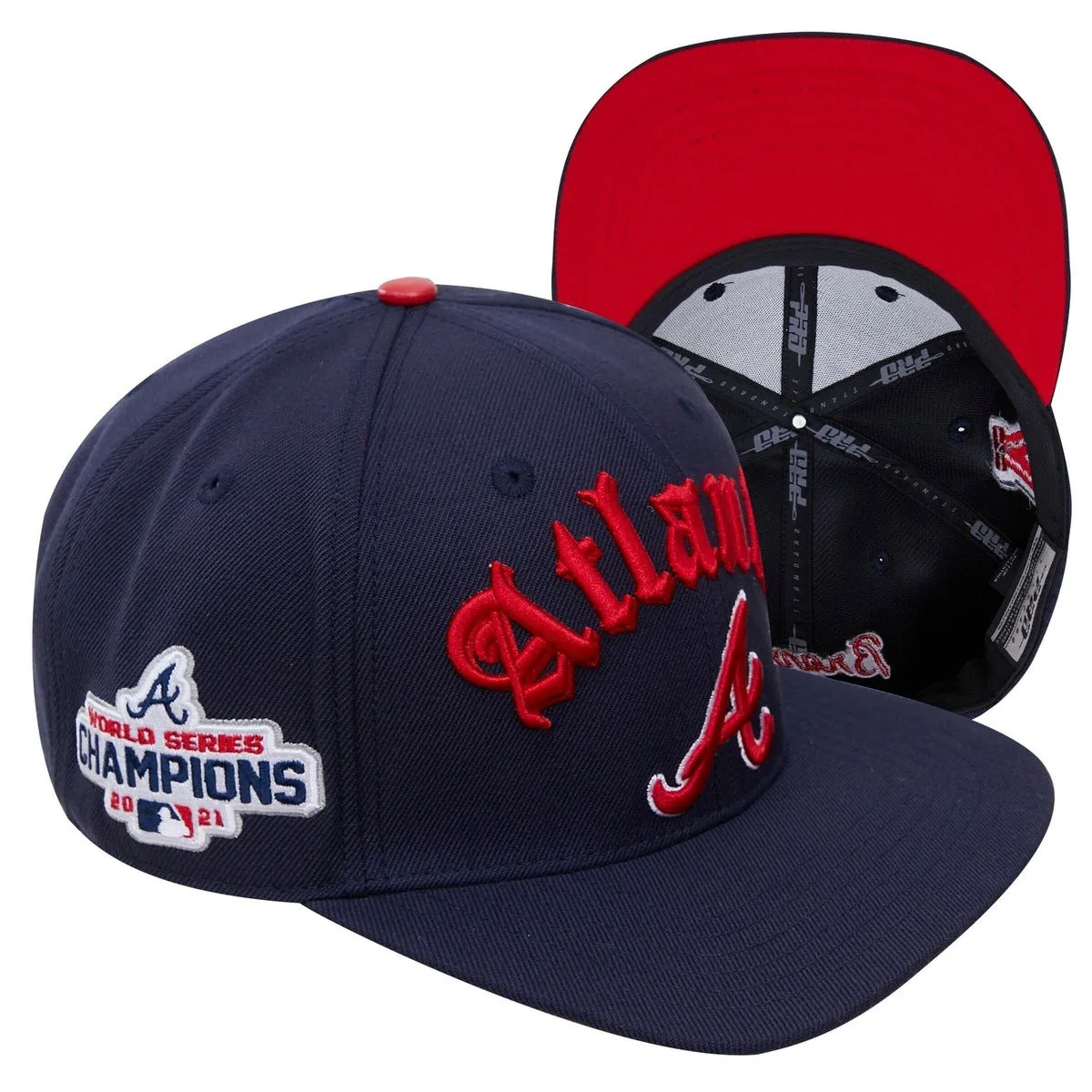 MLB ATLANTA BRAVES OLD ENGLISH UNISEX SNAPBACK (MIDNIGHT NAVY)