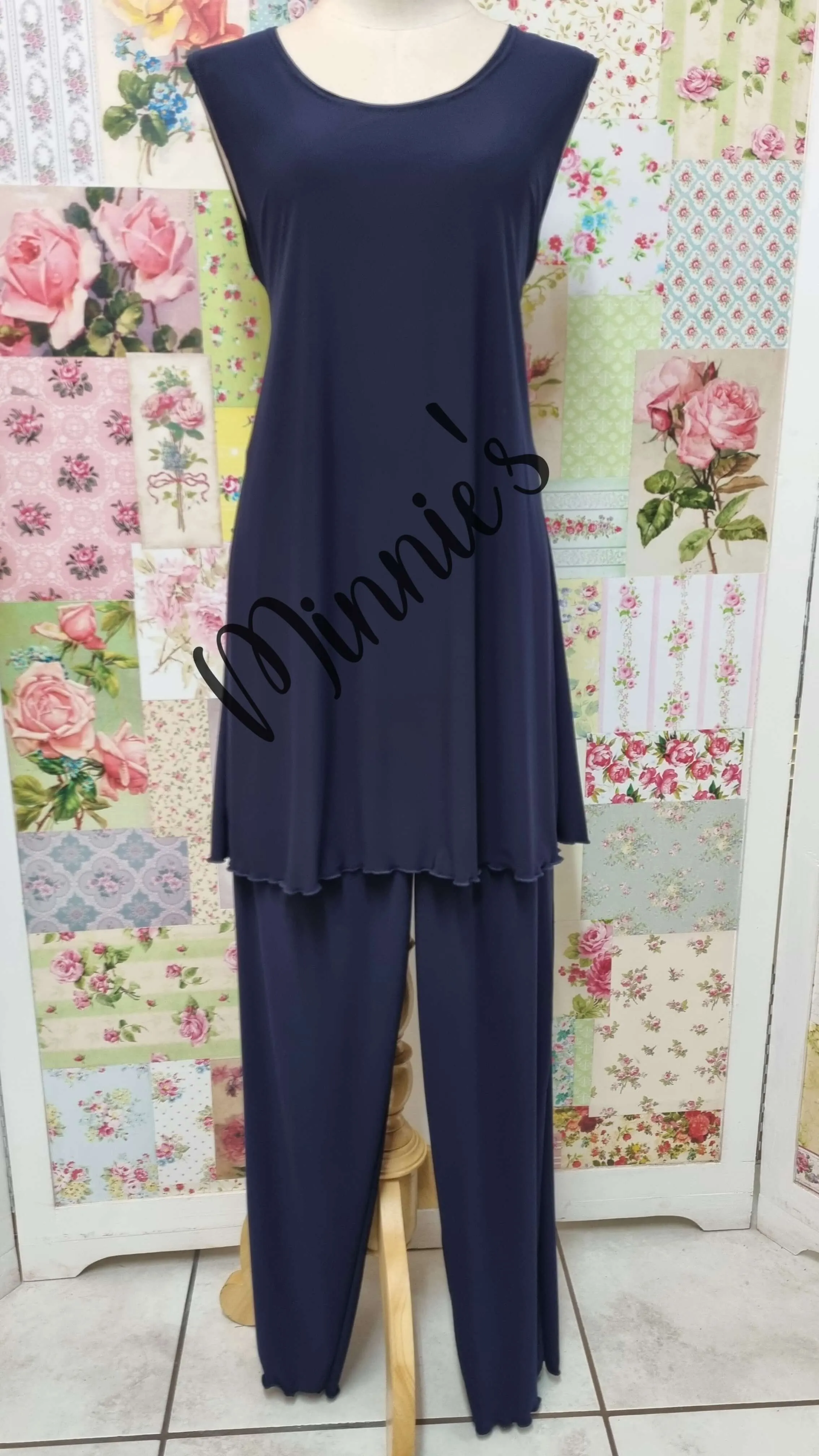 Navy 3-Piece Pants Set LR0106