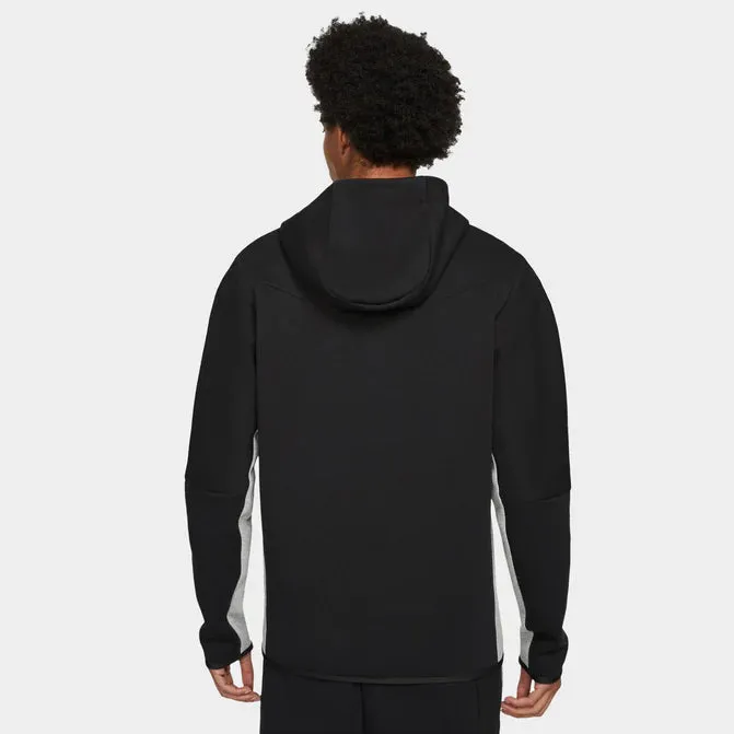 Nike Sportswear Tech Fleece Full Zip Hoodie & Joggers Set Black/Dark Grey Heather/White