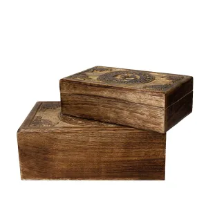 OM Mango Wood Rectangular Box