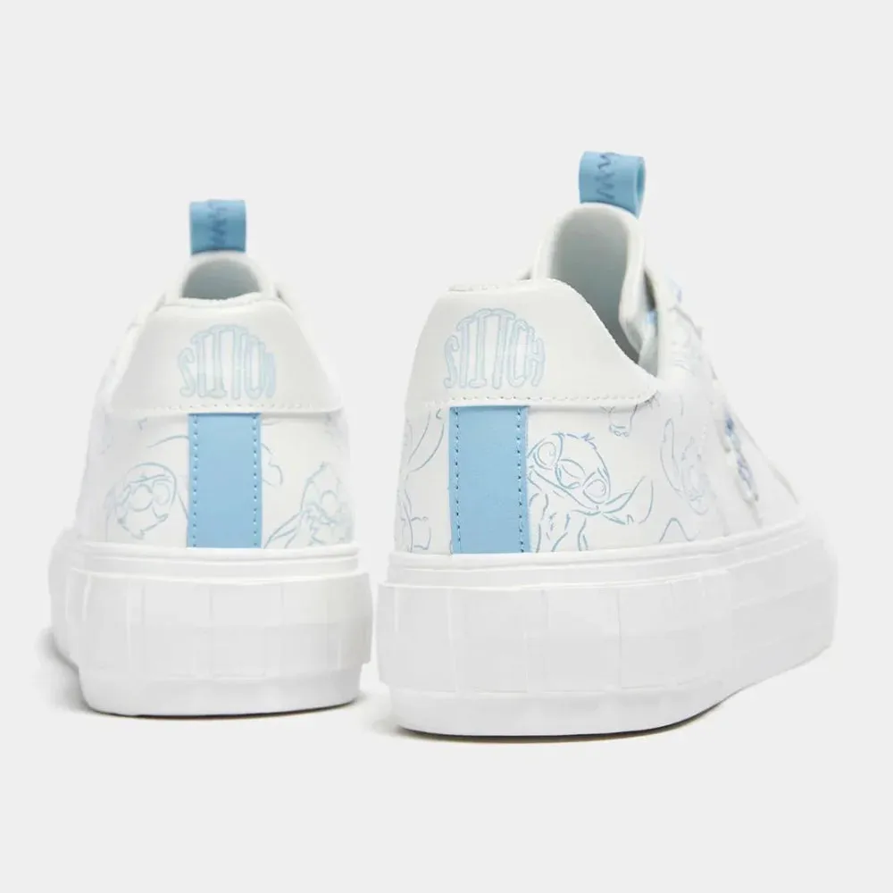 Sure! Heres a more optimized title for the product: 

Pull & Bear Womens Lilo & Stitch Sneakers - White & Blue

This format makes it clear that its a womens sneaker and specifies the color while maintaining the brand and design elements.