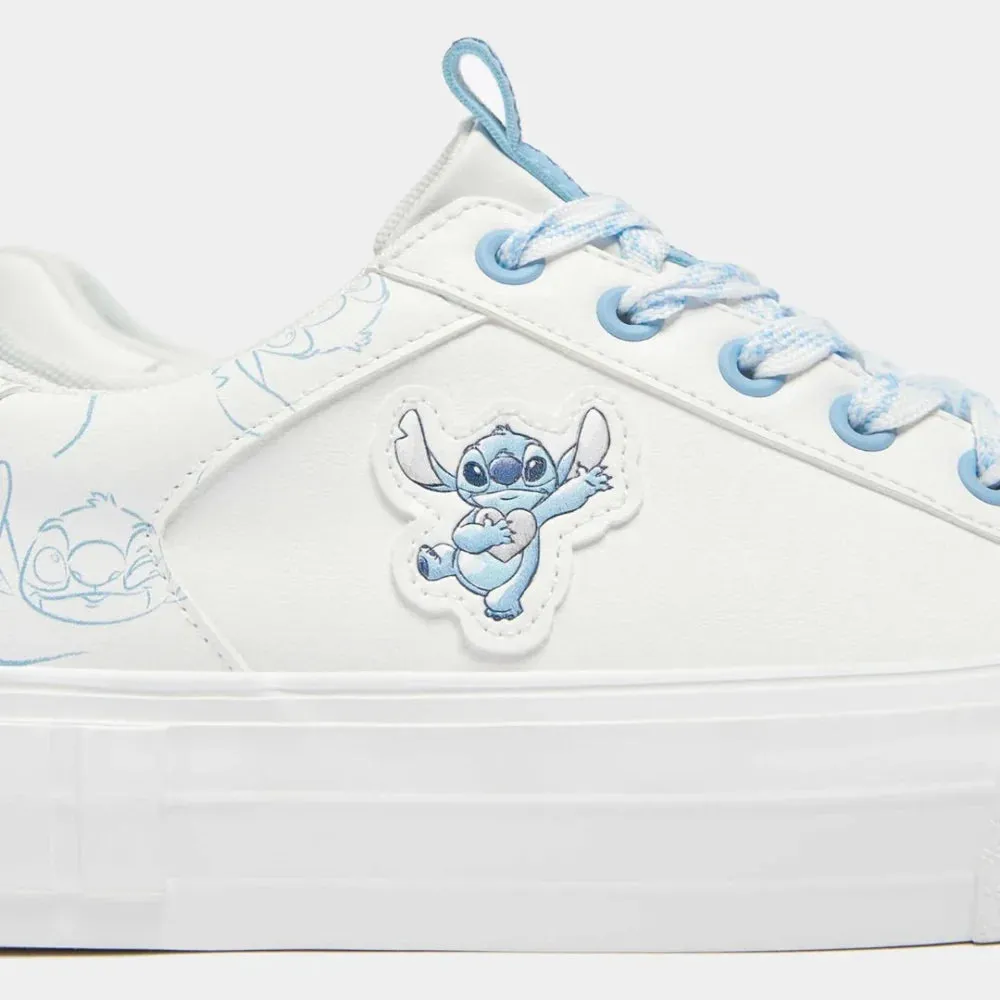 Sure! Heres a more optimized title for the product: 

Pull & Bear Womens Lilo & Stitch Sneakers - White & Blue

This format makes it clear that its a womens sneaker and specifies the color while maintaining the brand and design elements.