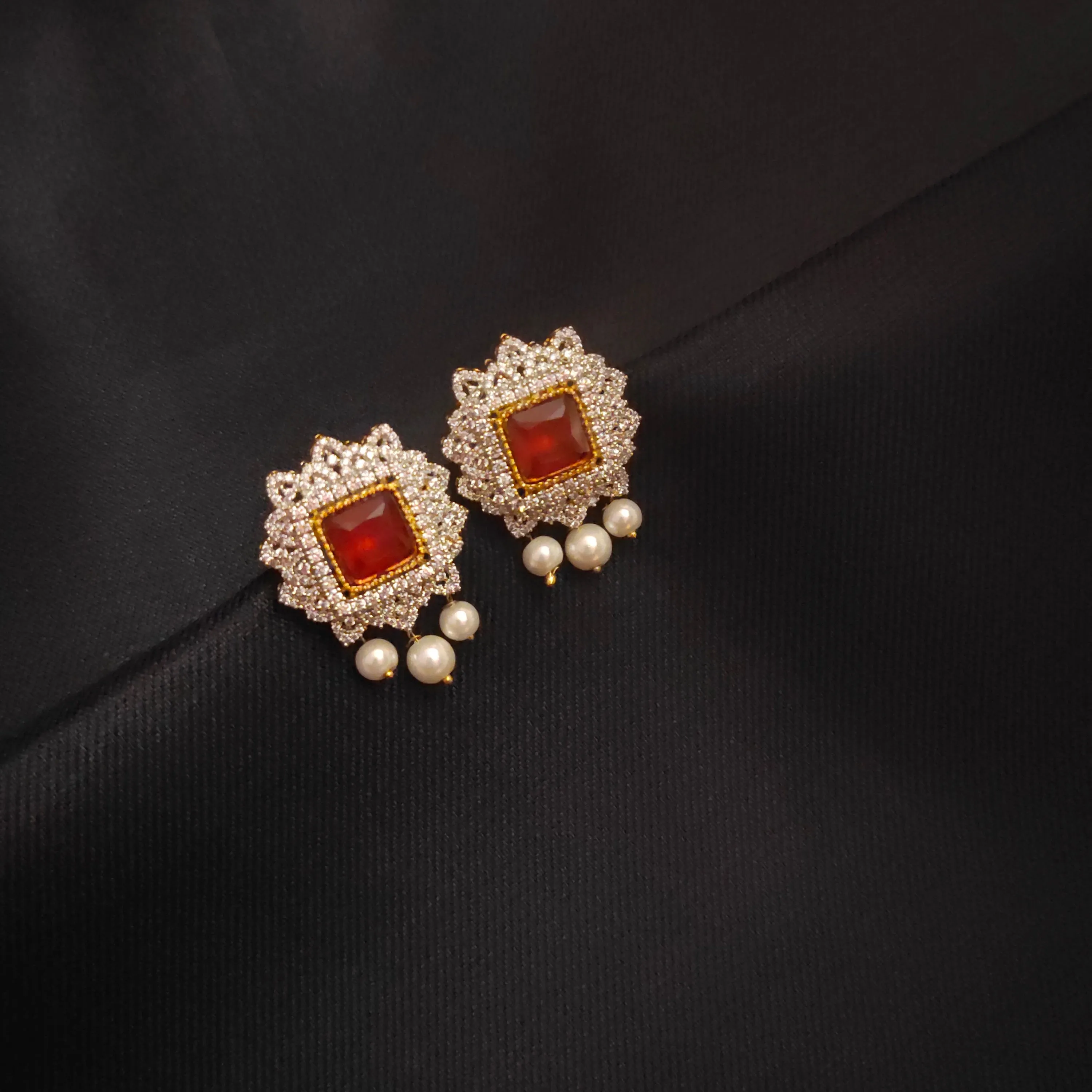 "Dazzle in Elegance: Discover Asp Fashion Jewellery's Classy American Diamond Studs Earrings"